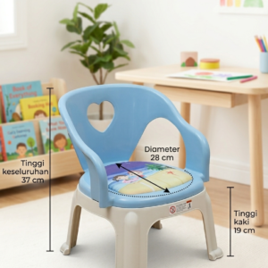 kids plastic chair with cushion seat