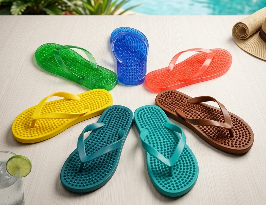 transparent acupressure massage slippers | sandal kesehatan transparan dengan duri pijat kecil anti slip transparent acupressure massage slippers | sandal kesehatan transparan dengan duri pijat kecil anti slip