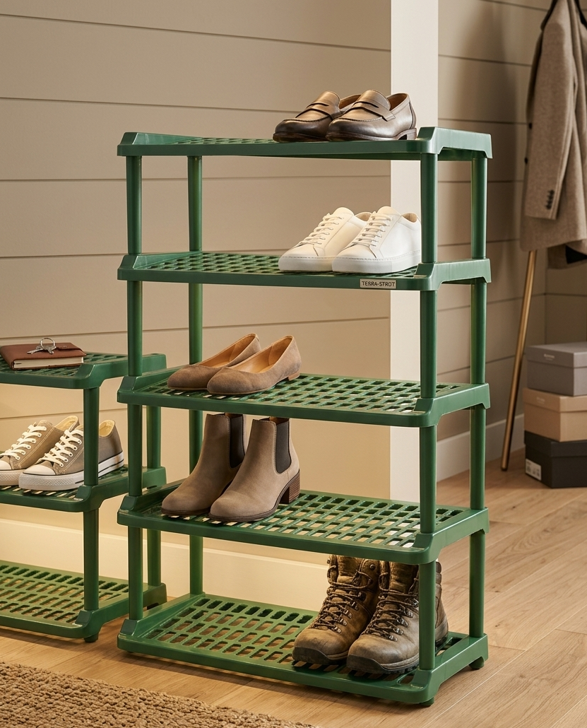 plastic shoe rack organizer – available in 3, 4 & 5 tiers plastic shoe rack organizer – available in 3, 4 & 5 tiers