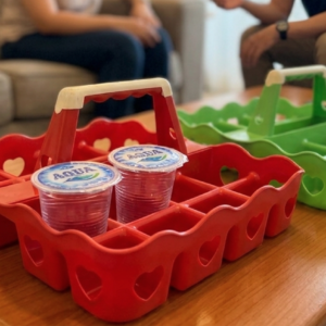 water cup holder organizer – tempat gelas aqua plastik serbaguna